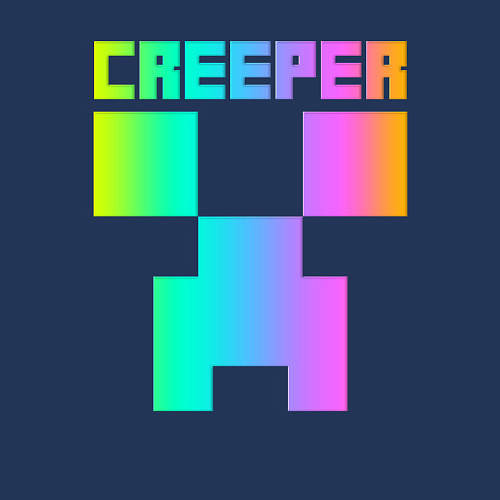 Мужской свитшот MINECRAFT CREEPER / Тёмно-синий – фото 3