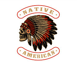 Свитшот хлопковый мужской Коренной американец, цвет: белый — фото 2