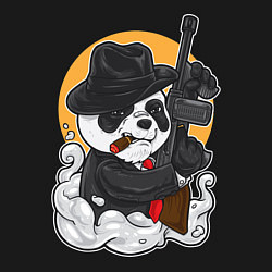 Свитшот хлопковый мужской Panda Gangster, цвет: черный — фото 2