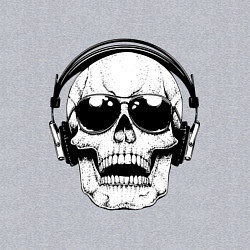 Свитшот хлопковый мужской Skull Music lover, цвет: меланж — фото 2