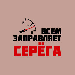Свитшот хлопковый мужской Заправляет Серёга, цвет: пыльно-розовый — фото 2