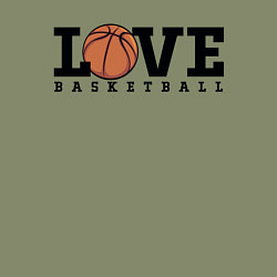 Свитшот хлопковый мужской Love Basketball, цвет: авокадо — фото 2