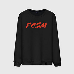 Свитшот хлопковый мужской FCSM, цвет: черный