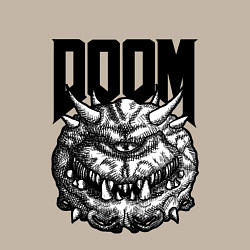 Свитшот хлопковый мужской КАКОДЕМОН DOOM Z, цвет: миндальный — фото 2