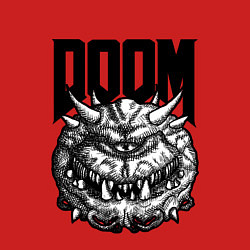 Свитшот хлопковый мужской КАКОДЕМОН DOOM Z, цвет: красный — фото 2