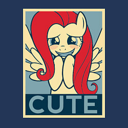 Свитшот хлопковый мужской Fluttershy cute, цвет: тёмно-синий — фото 2