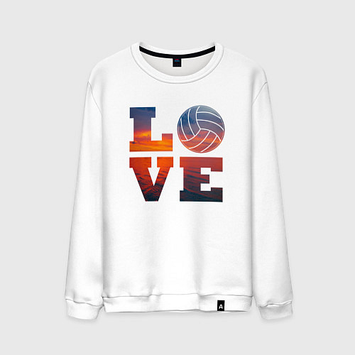 Мужской свитшот LOVE Volleyball / Белый – фото 1