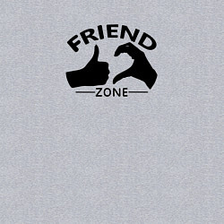 Свитшот хлопковый мужской Friend zone logo, цвет: меланж — фото 2