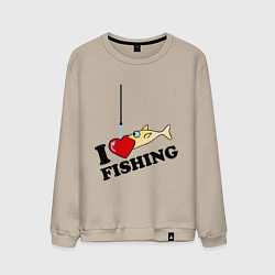 Мужской свитшот I love fishing