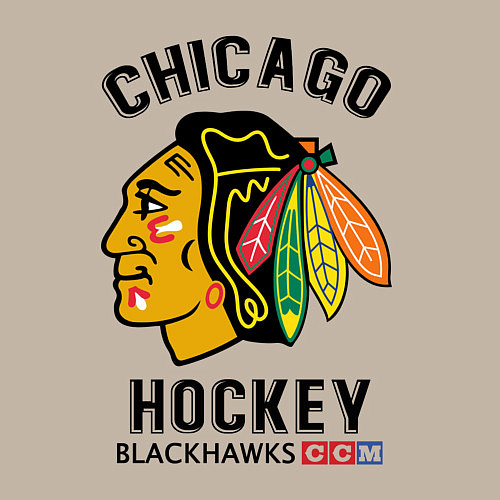 Мужской свитшот CHICAGO BLACKHAWKS NHL / Миндальный – фото 3