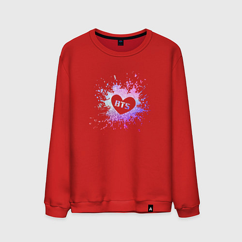 Мужской свитшот BTS / Красный – фото 1