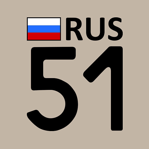 Мужской свитшот RUS 51 / Миндальный – фото 3