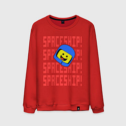 Свитшот хлопковый мужской Spaceship, цвет: красный