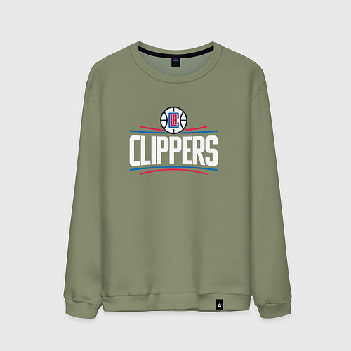 Мужской свитшот Los Angeles Clippers / Авокадо – фото 1