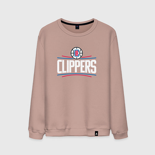 Мужской свитшот Los Angeles Clippers / Пыльно-розовый – фото 1