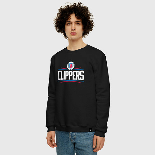 Мужской свитшот Los Angeles Clippers / Черный – фото 3