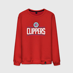 Свитшот хлопковый мужской Los Angeles Clippers, цвет: красный