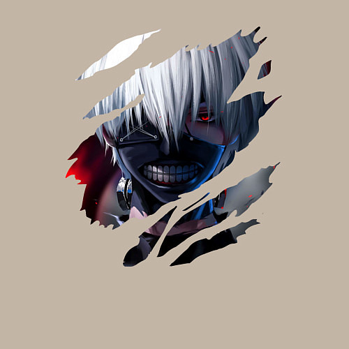 Мужской свитшот Кен Канеки / Миндальный – фото 3