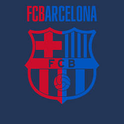 Свитшот хлопковый мужской Barcelona FC, цвет: тёмно-синий — фото 2