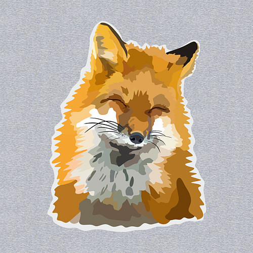 Мужской свитшот Лиса / Меланж – фото 3