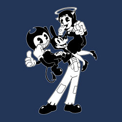 Свитшот хлопковый мужской Bendy And The Ink Machine, цвет: тёмно-синий — фото 2