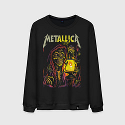 Мужской свитшот Metallica - скелет со свечой