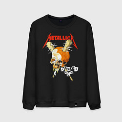Мужской свитшот Metallica - оранжевый череп