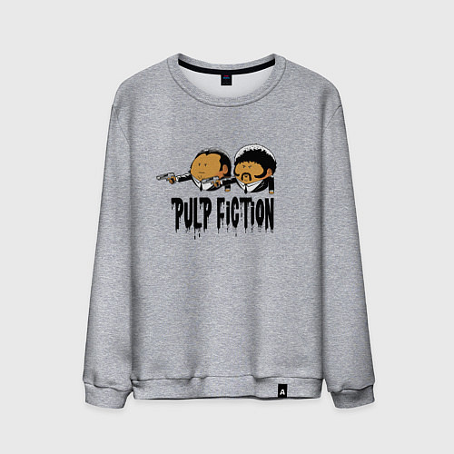 Мужской свитшот Pulp fiction / Меланж – фото 1