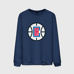 Свитшот хлопковый мужской Los Angeles Clippers, цвет: тёмно-синий