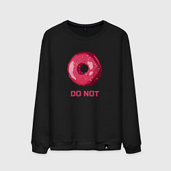 Свитшот хлопковый мужской Пончик DO NOT, цвет: черный