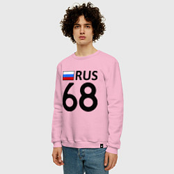 Свитшот хлопковый мужской RUS 68, цвет: светло-розовый — фото 2