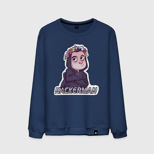 Мужской свитшот Mr Robot / Тёмно-синий – фото 1