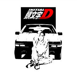 Свитшот хлопковый мужской INITIAL D, цвет: белый — фото 2