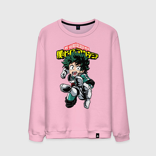Мужской свитшот Моя геройская академия / Светло-розовый – фото 1