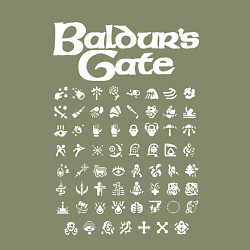 Свитшот хлопковый мужской BALDURS GATE, цвет: авокадо — фото 2