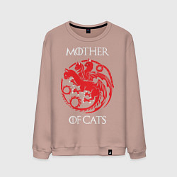 Свитшот хлопковый мужской Мать Котов, цвет: пыльно-розовый