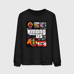 Свитшот хлопковый мужской AMONG US GTA, цвет: черный