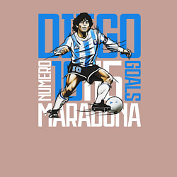 Свитшот хлопковый мужской 10 Diego Maradona, цвет: пыльно-розовый — фото 2