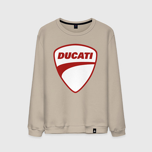 Мужской свитшот Ducati Logo Дукати Лого Z / Миндальный – фото 1