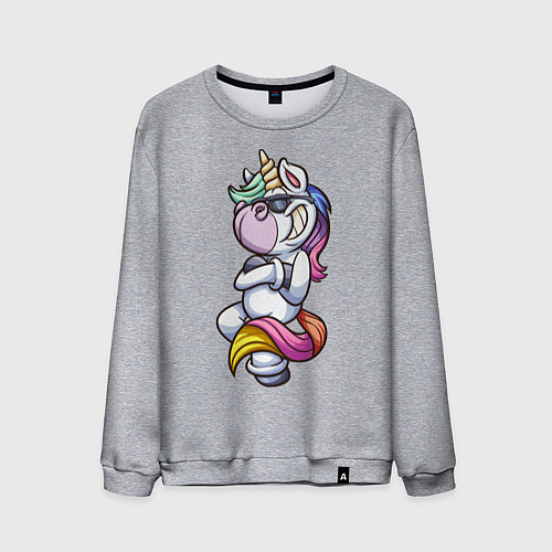 Мужской свитшот Cool Unicorn / Меланж – фото 1