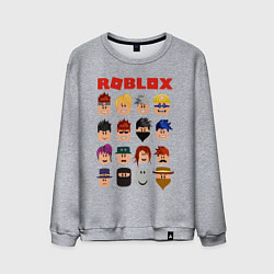 Свитшот хлопковый мужской ROBLOX, цвет: меланж