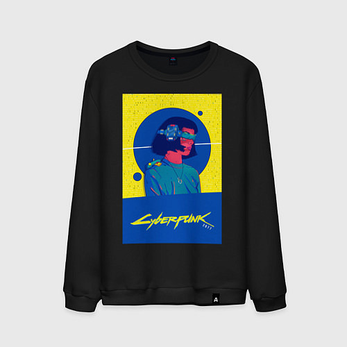 Мужской свитшот Cyberpunk 2077 / Черный – фото 1
