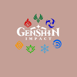 Свитшот хлопковый мужской GENSHIN IMPACT, цвет: пыльно-розовый — фото 2