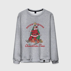 Свитшот хлопковый мужской Rockin Santa, цвет: меланж