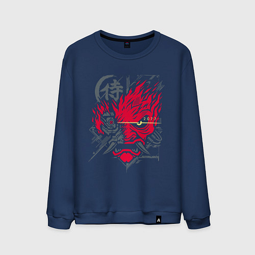 Мужской свитшот Samurai 77 V 2 / Тёмно-синий – фото 1