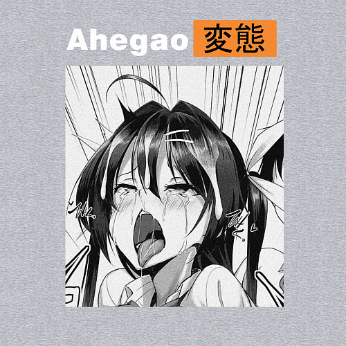 Мужской свитшот Ahegao / Меланж – фото 3