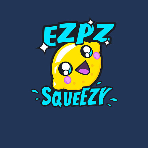 Мужской свитшот Easy Peasy Lemon Squeezy / Тёмно-синий – фото 3