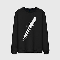 Свитшот хлопковый мужской Bayonet Knife CSGO Gaming, цвет: черный