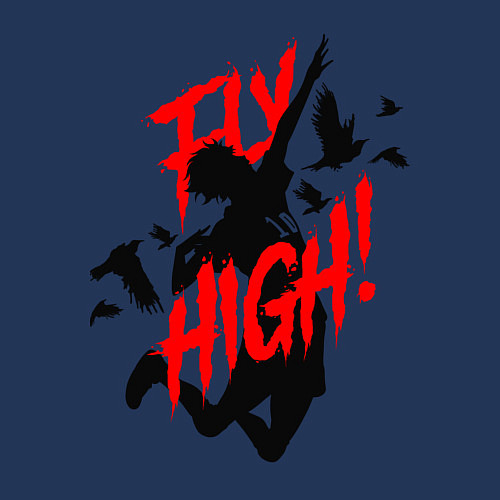 Мужской свитшот FLY HIGH! ВОЛЕЙБОЛ / Тёмно-синий – фото 3