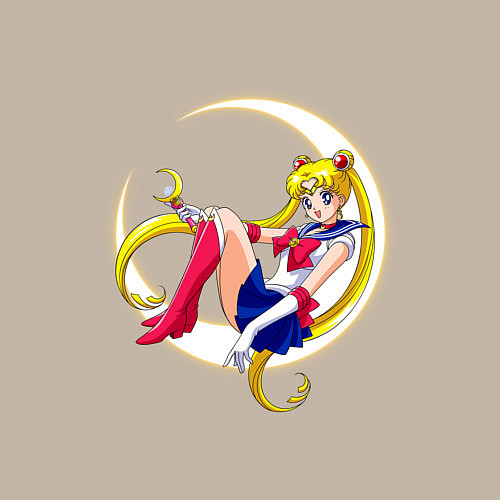 Мужской свитшот Sailor Moon / Миндальный – фото 3